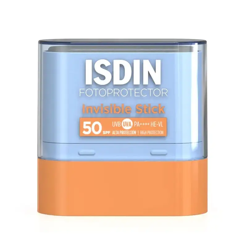 isdin-inivisible-stick-spf50-10-gr.webp ضد آفتاب استیکی SPF50 حجم 10 گرم - Image 1